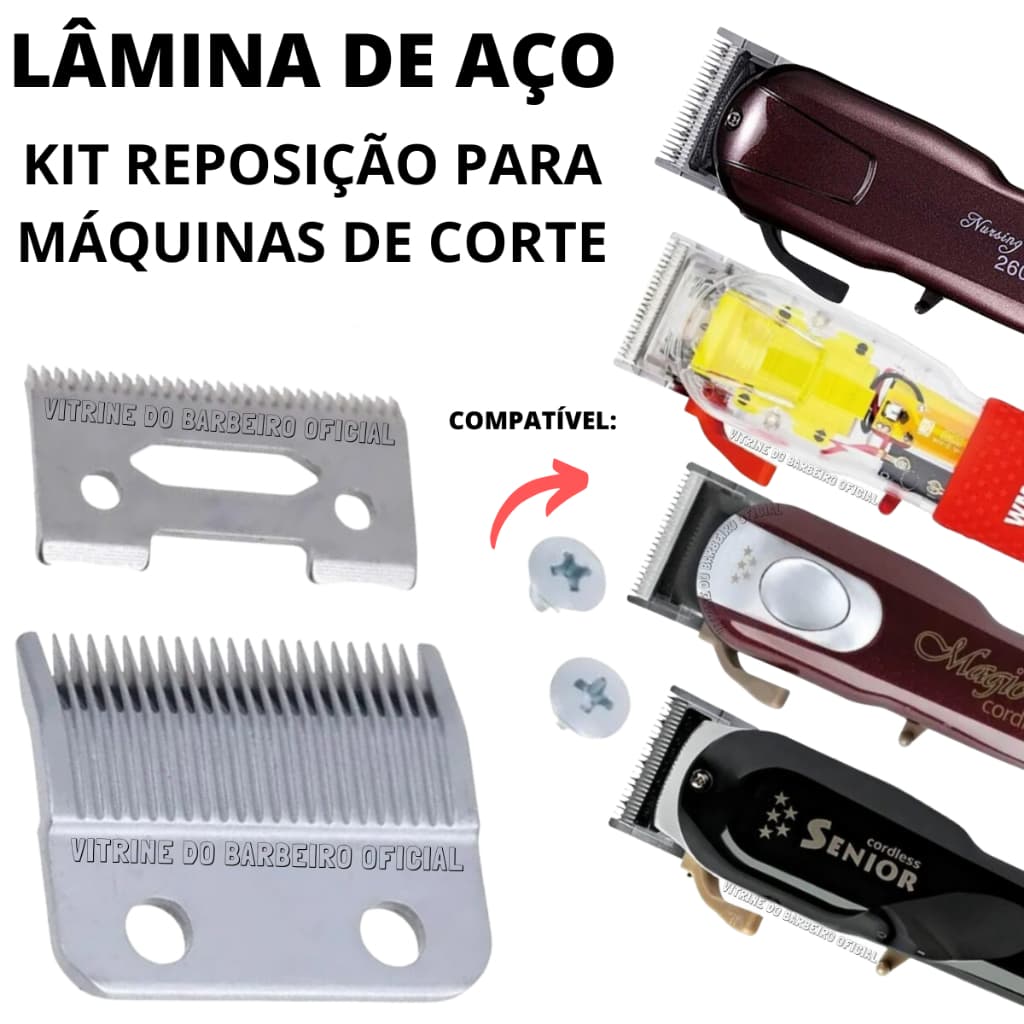 Lâmina Reposição Aço Máquina De Cortar Cabelo Profissional