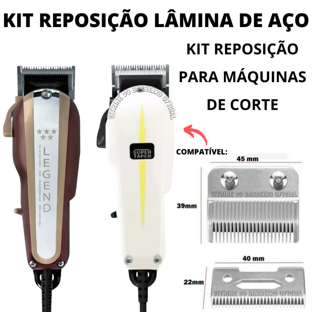 Lâmina De Aço Kit Reposição Para Máquinas De Corte Legend