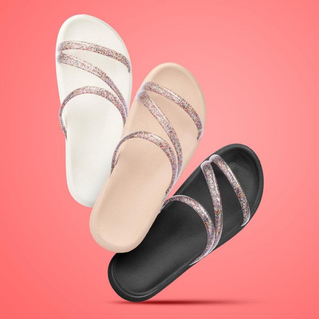 sandalia papet feminina gliter