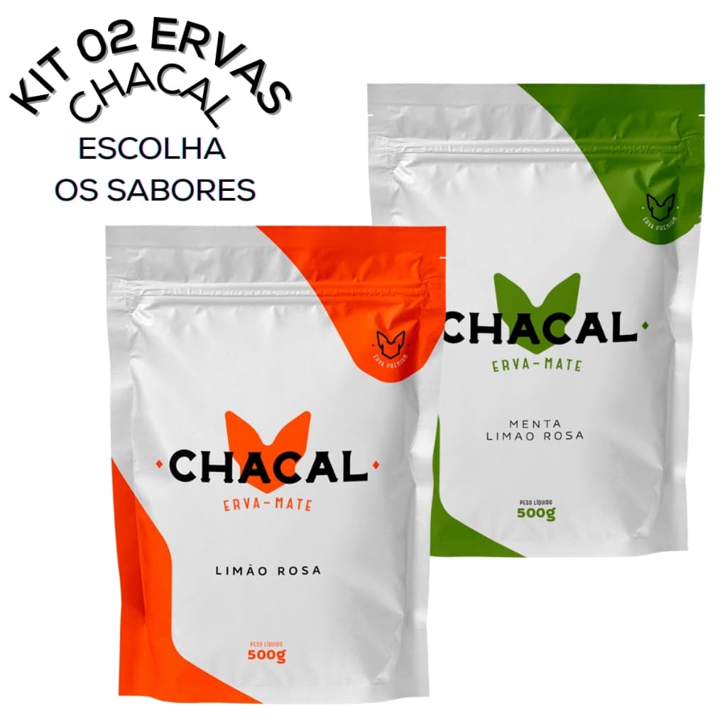 Kit 02 Erva Mate Chacal Para Tereré 500g Escolha Os Sabores