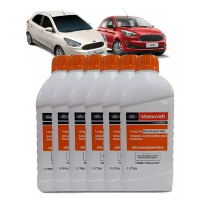 Kit 6 Fluído Radiador Pronto Uso Motorcraft Ford Ka New Fiesta
