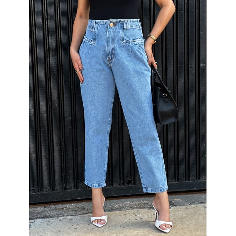 calça jeans  feminina mom algodão Outono/Inverno 2025 165