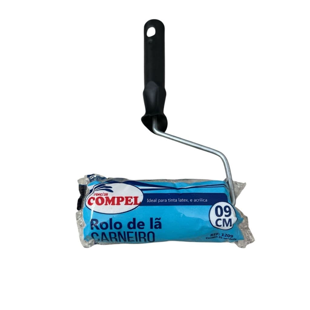 ROLO LÃ DE CARNEIRO 9CM COMPEL