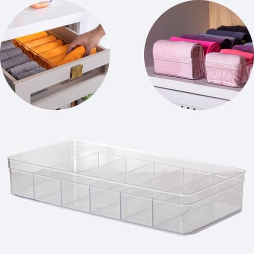 Organizador De Gavetas Com Divisórias Armários Ou Geladeira 40,5X19,5X7,5
