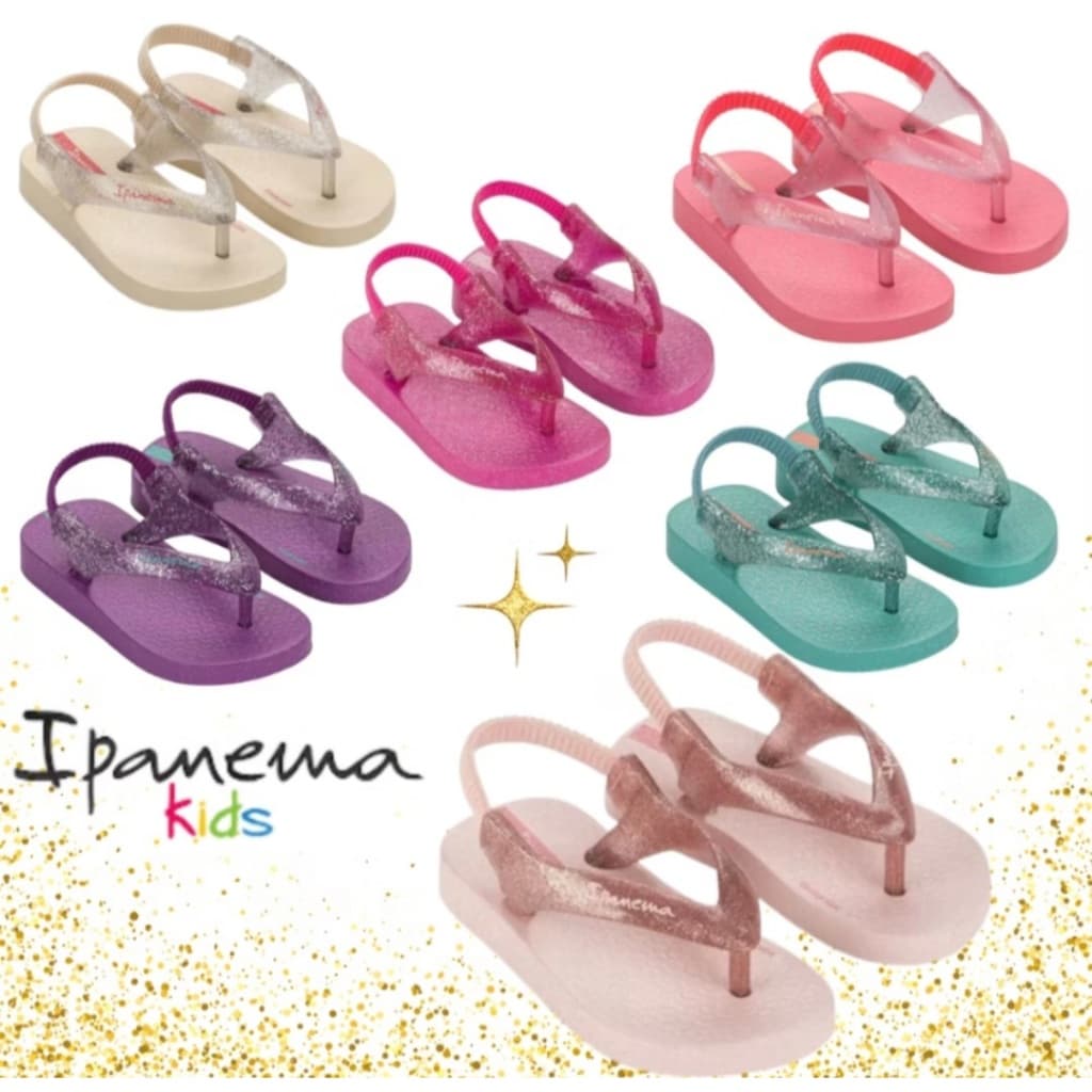 Chinelo Ipanema Baby Glitter menina Original 2026