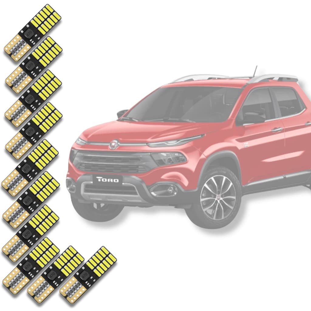 N°1 em Kit Lampadas Super Led Interno Fiat Toro 2016 2017 2018 2019 2020 2021 2022 2023 *Envio 24h*
