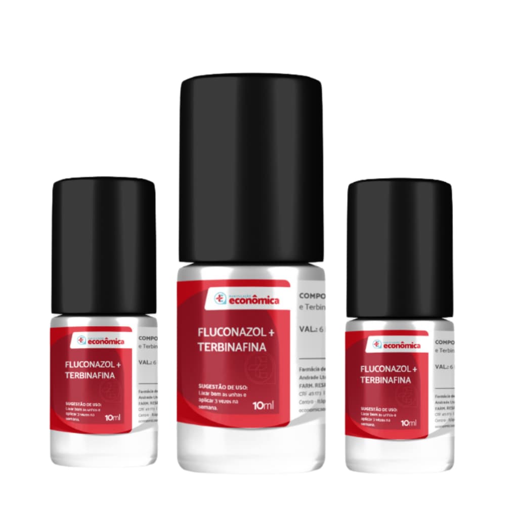 Esmalte Anti Micose (Antifúngico) Fluconazol + Terbinafina Kit - 10 Ml
