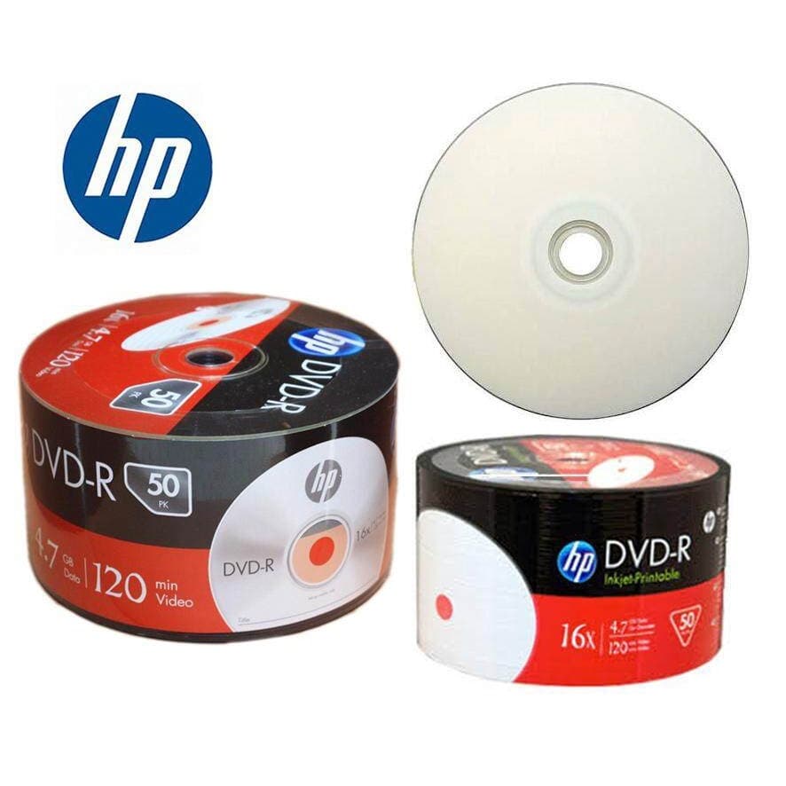10 Unidades Dvd-r 4.7gb 16x 120 Min Printable Hp Original