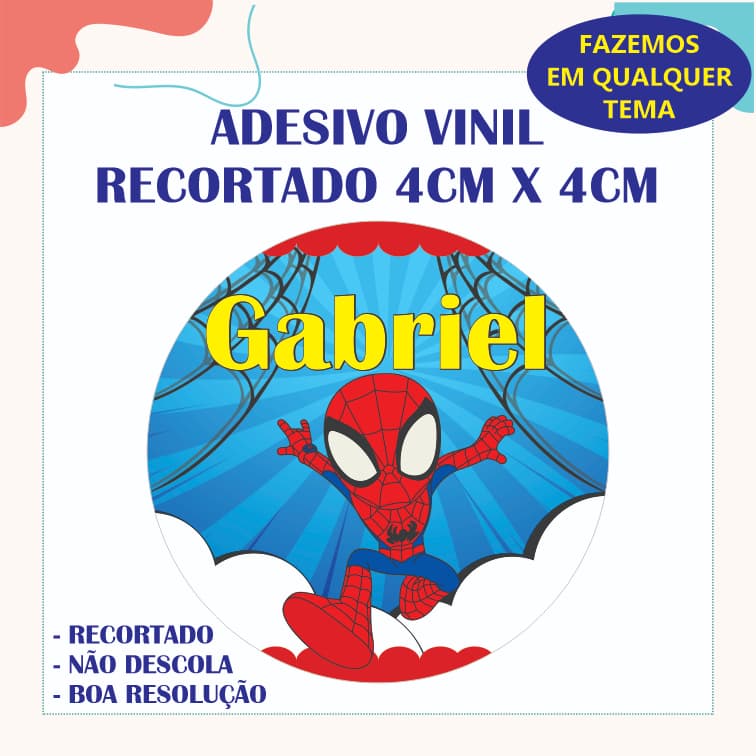ADESIVO VINIL RECORTADO / ETIQUETA PERSONALIZADA 4CM X 4CM