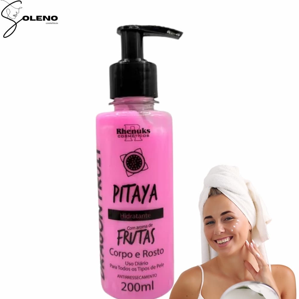 Creme Hidratante Corporal Pitaya Nutritivo e Cheiroso com Rejuvenecimento Fórmula leve 200ML