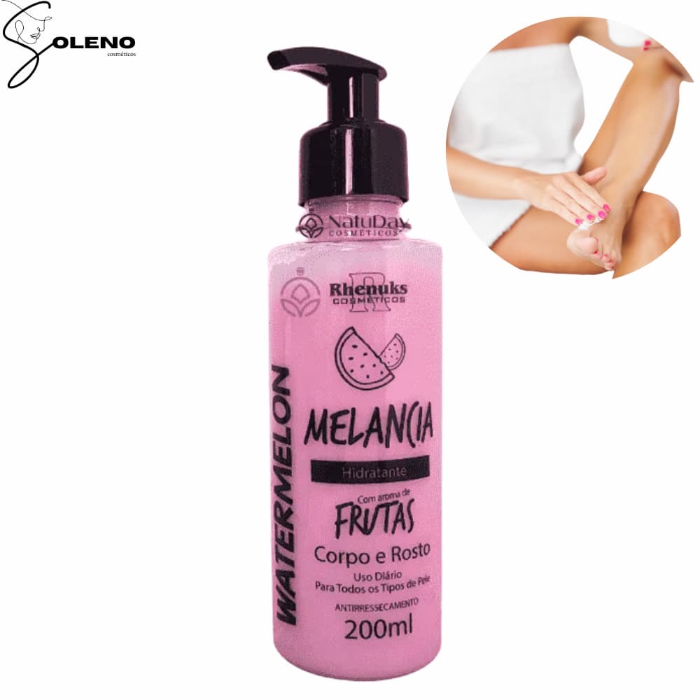 Creme Hidratante Melancia Nutritivo para o corpo Hidratação com Suavidade e Revitalização 200ML