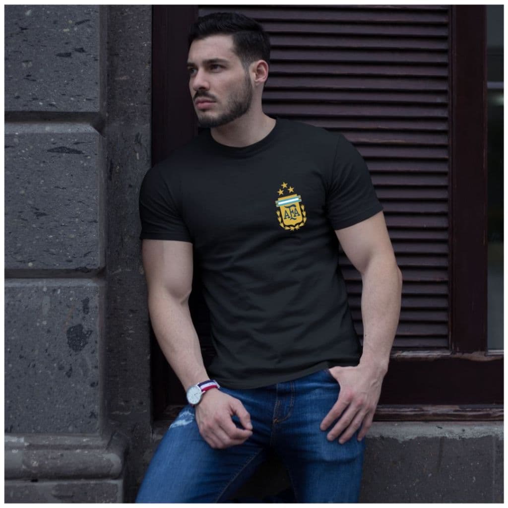 Camisa camiseta da Seleção da Argentina masculina feminina 100% algodão unissex