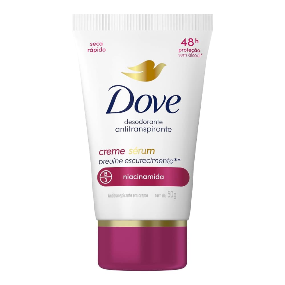 Desodorante Dove Creme Sérum 50g | Antitranspirante Feminino | Previne Escurecimento com Niacinamida