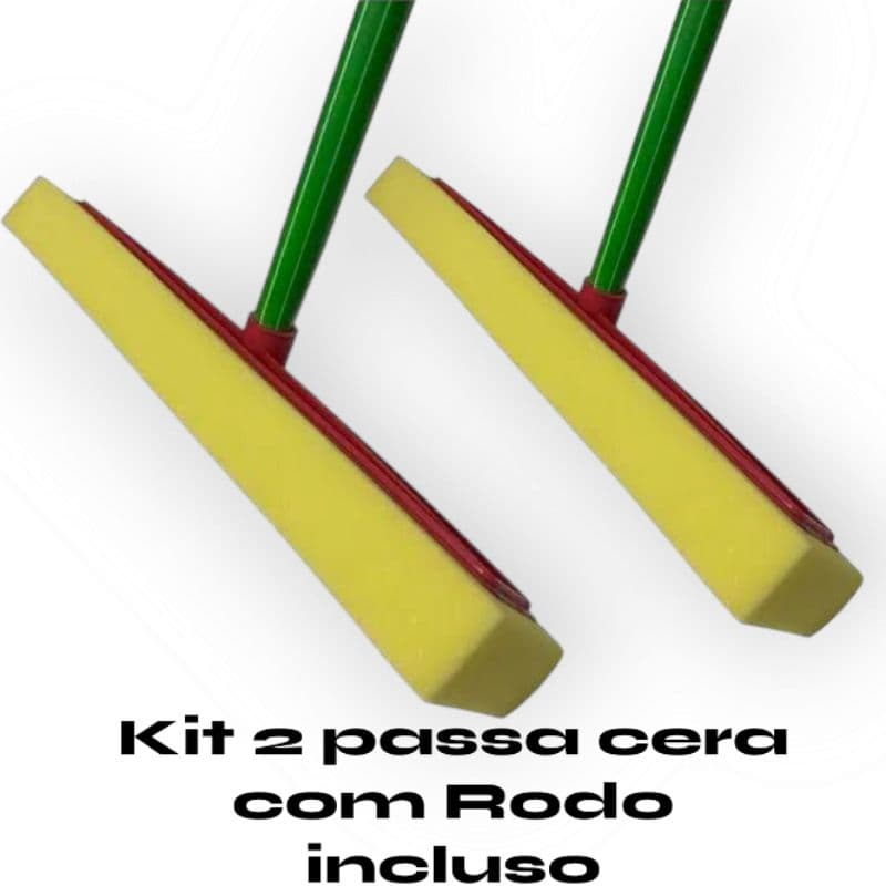 Kit de 2 Rodo passa Cera com 2 cabo incluso