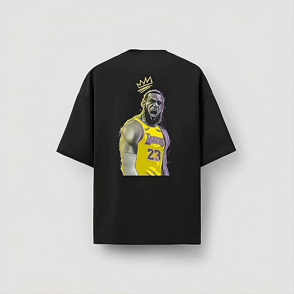 Camiseta Oversize NBA Lebron James Streetwear Lakers 100% algodão Premium