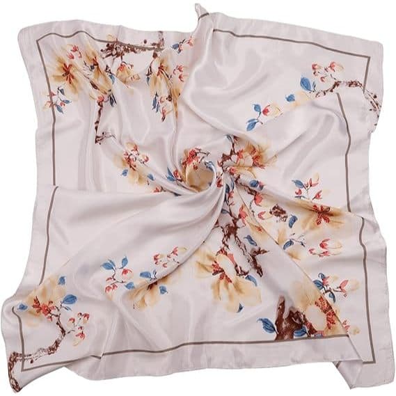 Lenço Estampado de Cetim Seda Moda Feminina Echarpe Faixa De Cabeça Bandana Lenço Top