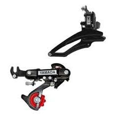 Câmbio Macaquinho Traseira e Dianteiro Bicicleta 18v 6v Yamada Bike