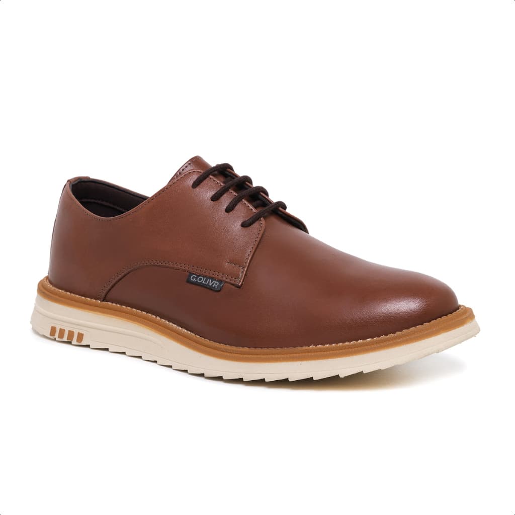 Sapato Social Casual Oxford Couro Casamento Palmilha Gel Esporte Fino Clássico Leve