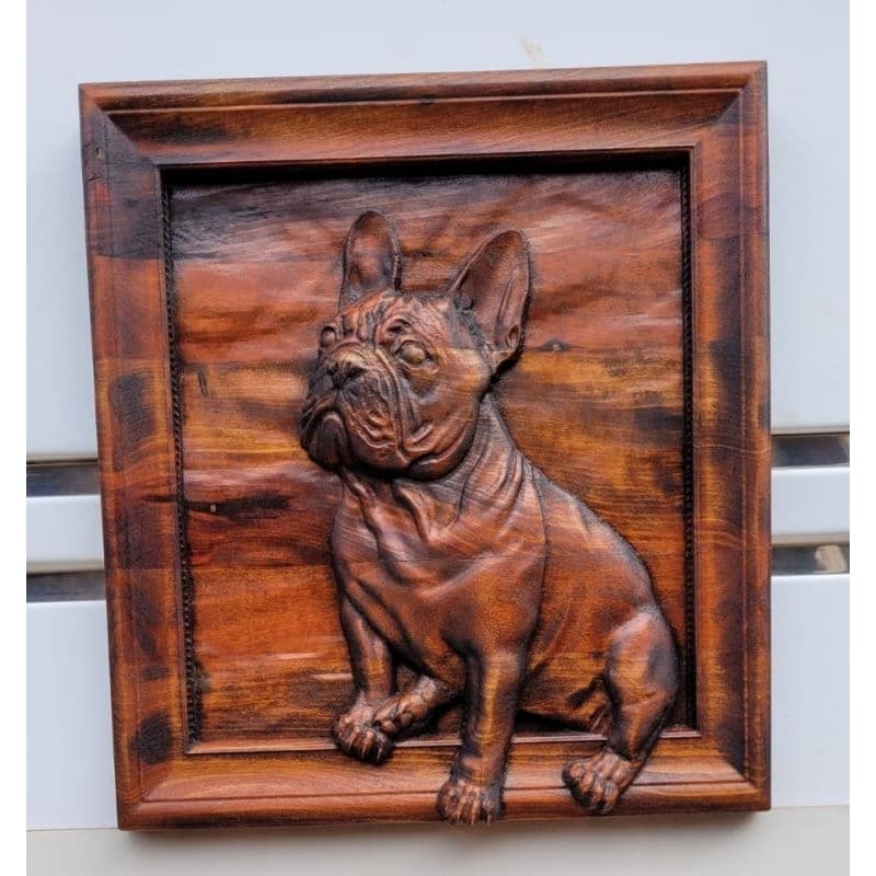 Buldogue Francês Quadro Decorativo 34cmX31cm