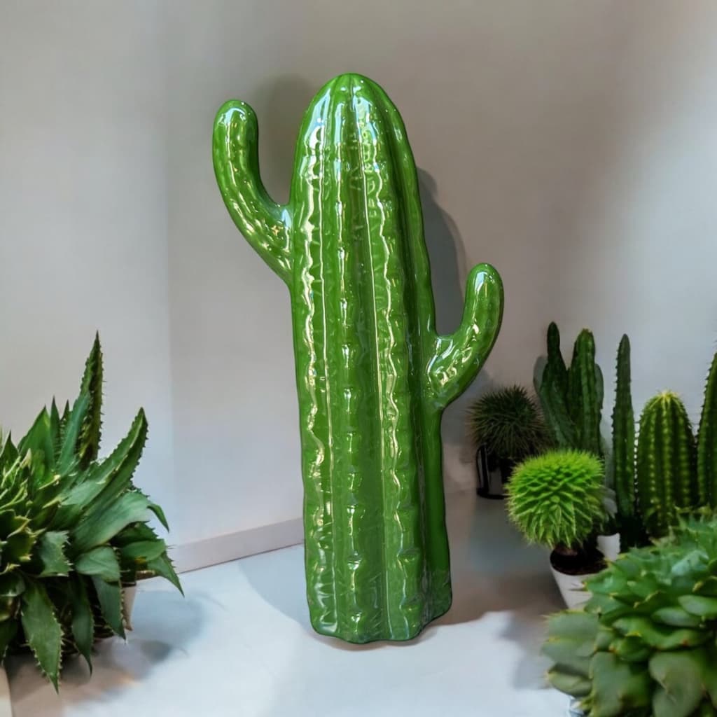 Cacto Decorativo Feito de Cerâmica Para Jardim
