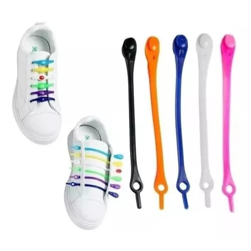 Cadarço De Silicone Elástico 12pçs Tenis Fitness Corrida