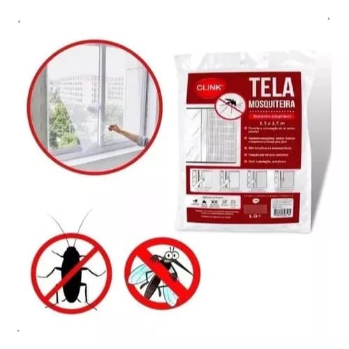 Tela Mosquiteiro Janelas Adaptável Clink