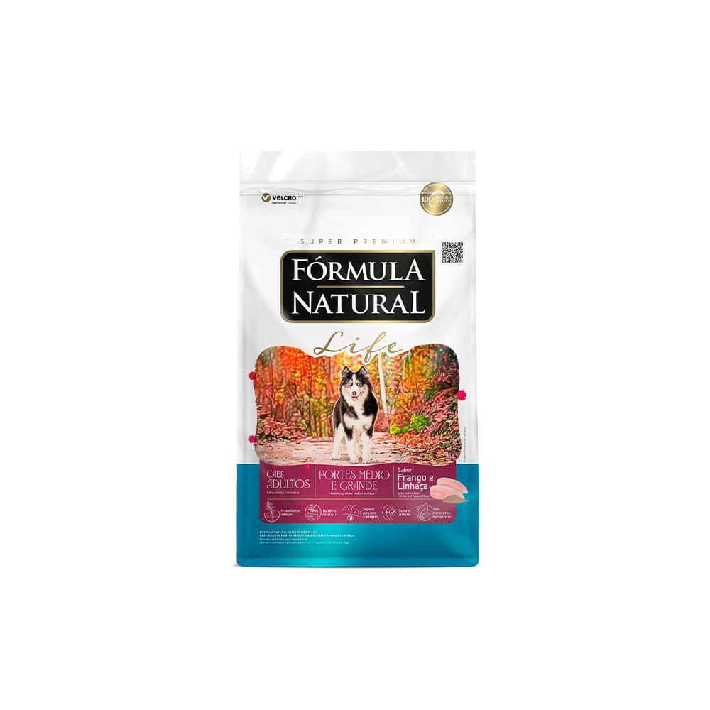 Ração Fórmula Natural para Cães Adultos de Porte Médio e Grande 15kg