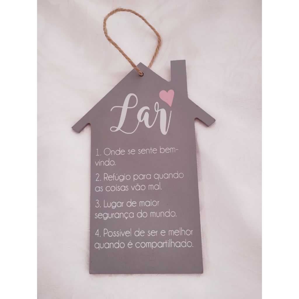 Enfeite Quadro Decorativo MDF 19,5CMX10,CM - LAR