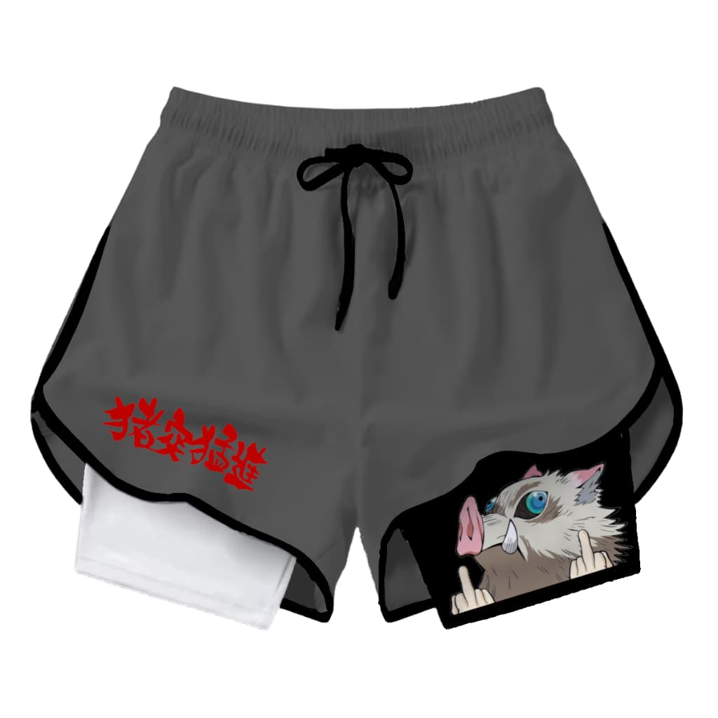Short Feminino Compressao Academia Demon Slayer FDSPP