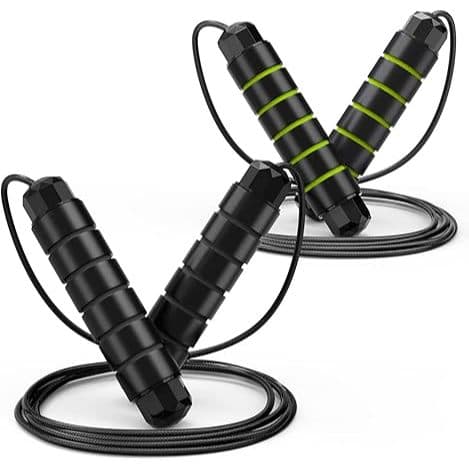 Corda de Pular 3m Listrada Várias Cores Profissional Crossfit Resistente Ajustável Treino PVC aço