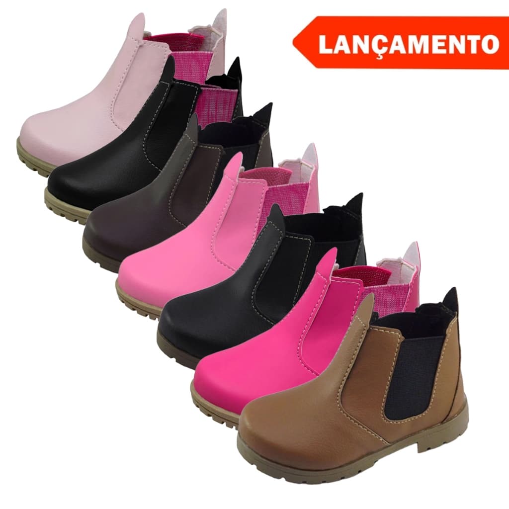 Bota Botina Botinha Infantil Juvenil Itra Menino e Menina Festa Junina Julina Rodeio Inverno Country