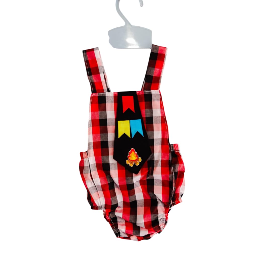 Romper Xadrez São João Bebê Menino Romper Junino Mês Versário São João Caipira Roupa de São João Xadrez Infantil Body