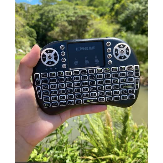 Mini Teclado Controle Sem Fio Para Smart Tv Tv Box Pc - USB