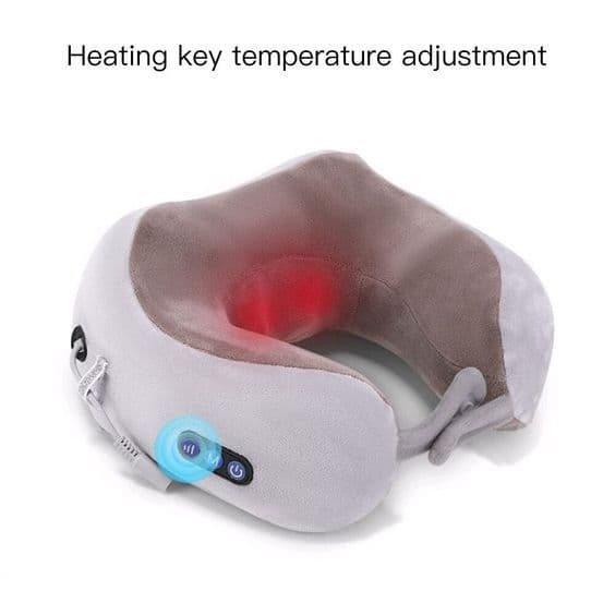 Massageadora De Pescoço Almofada Vibratória Elétrica USB Massagem Bateria Relaxante