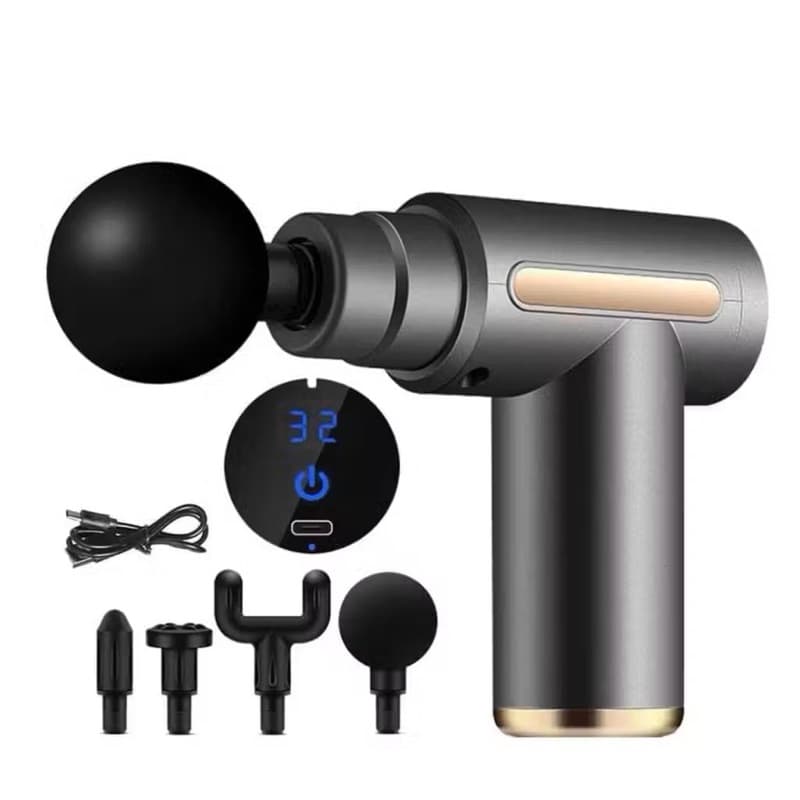 Massageador Elétrico Profissional Muscular Pistola Massagem - Recarregável - Super Relaxante - MioFascial Atleta