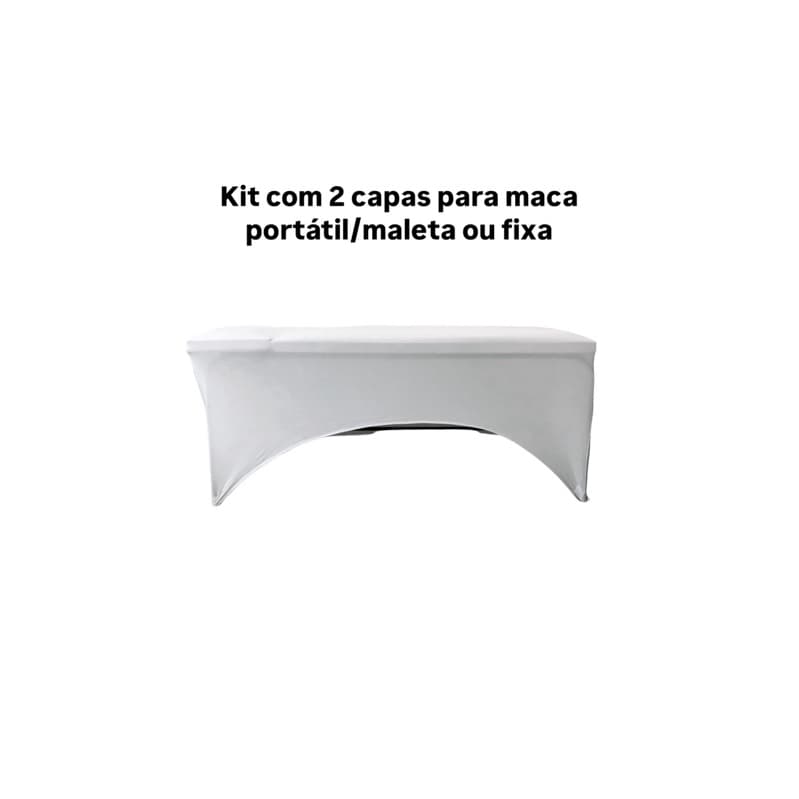 KIT com 2 Capa legging para maca estética fixa/maleta/portátil tecido Suplex sem transparência