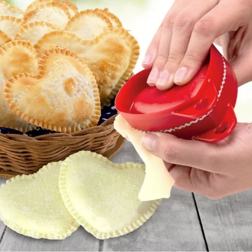 Forma Para Pastel Fogazza Coração Rissole Salgados Doces Forminha Coração Forma Fecha Plástico