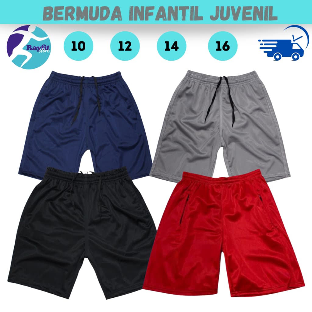 Kit 4 Bermudas Infantil Juvenil | Conforto e Estilo para o Dia a Dia