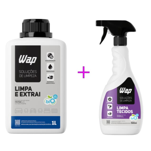 Detergente para extratora com Adicional Limpa Tecido Wap Kit PROMO
