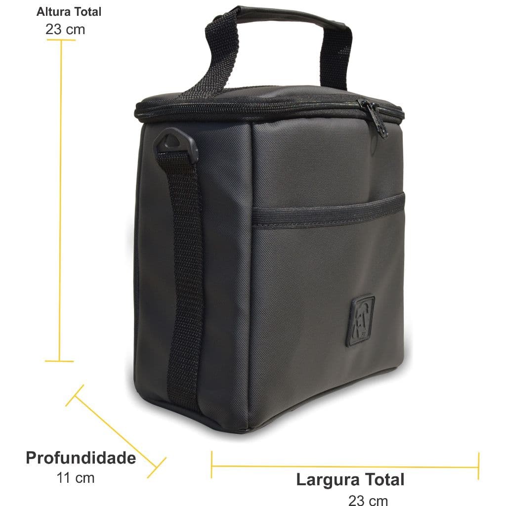 Bolsa Térmica Fitness Feminino Marmita Preto Box C/ Pink ou Toda Preta