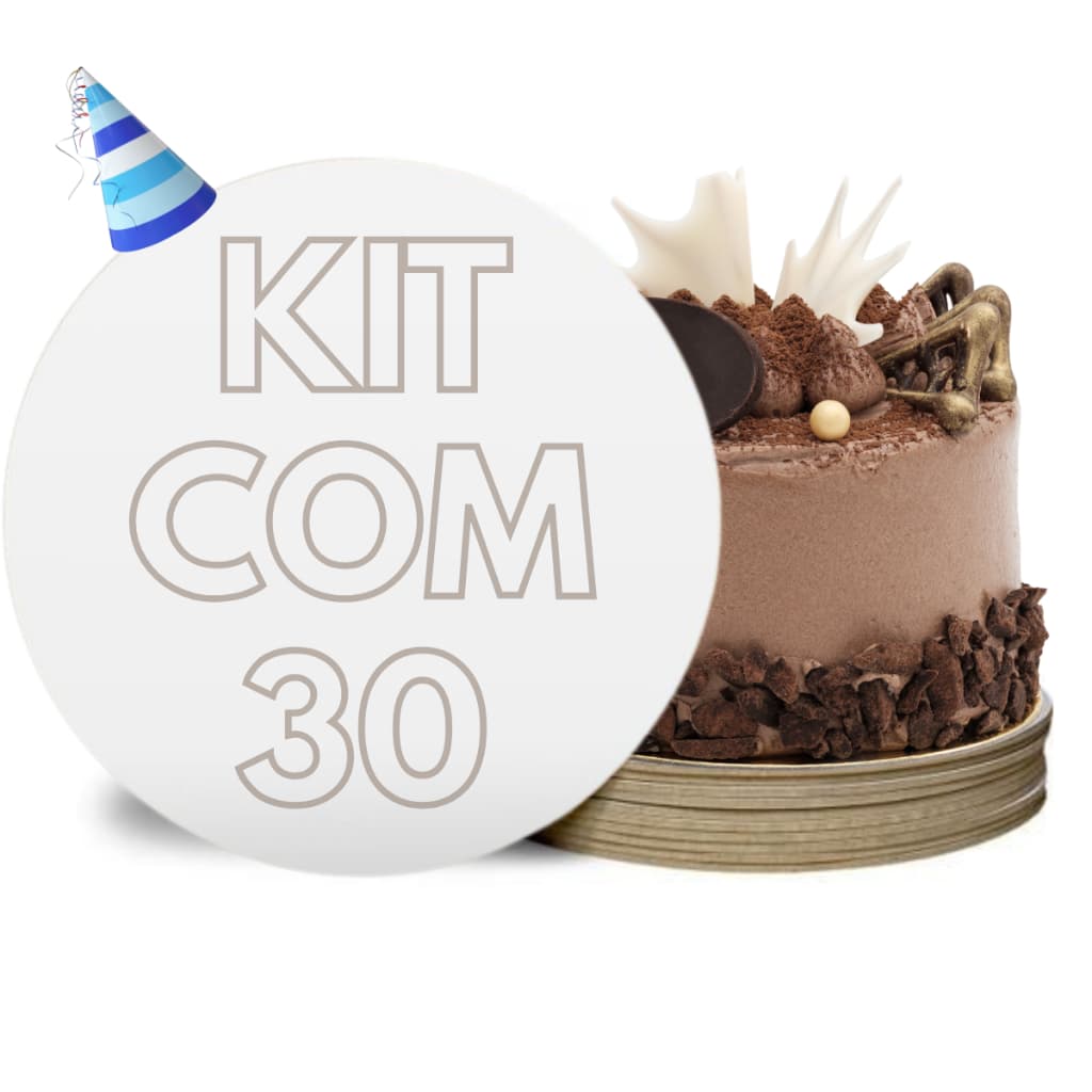 Kit 30 Suporte Base 25cm Para Bolo de Mdf Redondo Cake Board
