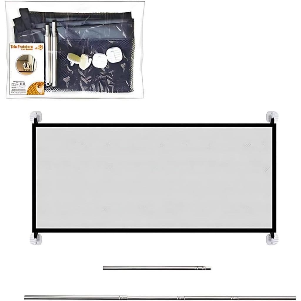 Tela de Proteção Pet para Porta e Janela 110x73cm Antifuga para Cachorro e Gato Fácil Instalação e Lavável