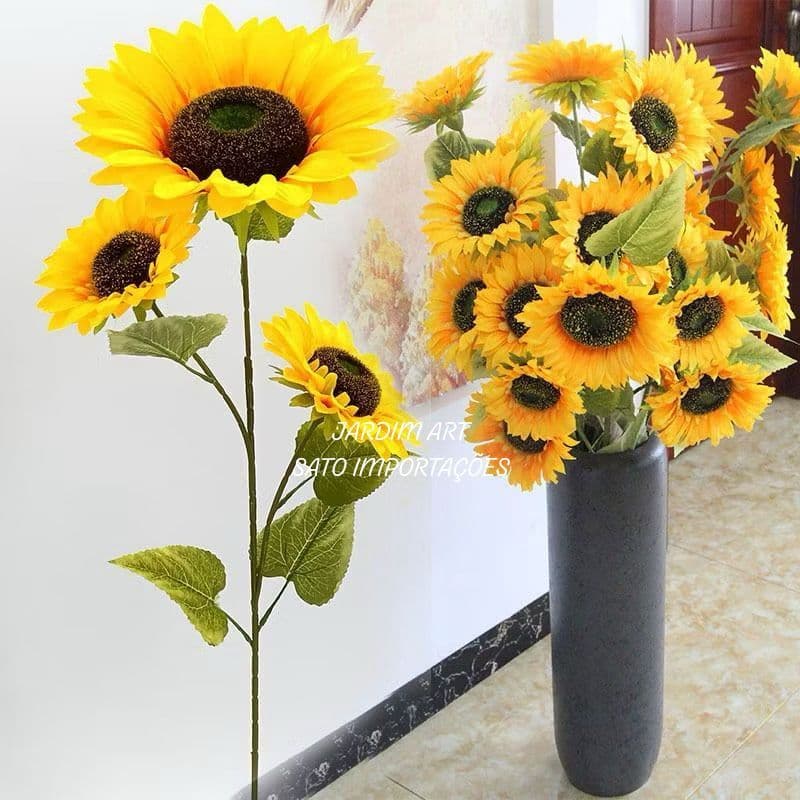 Buquê de Girassóis Gigante 130cm– Ilumine Seu Ambiente com Charme e Estilo
