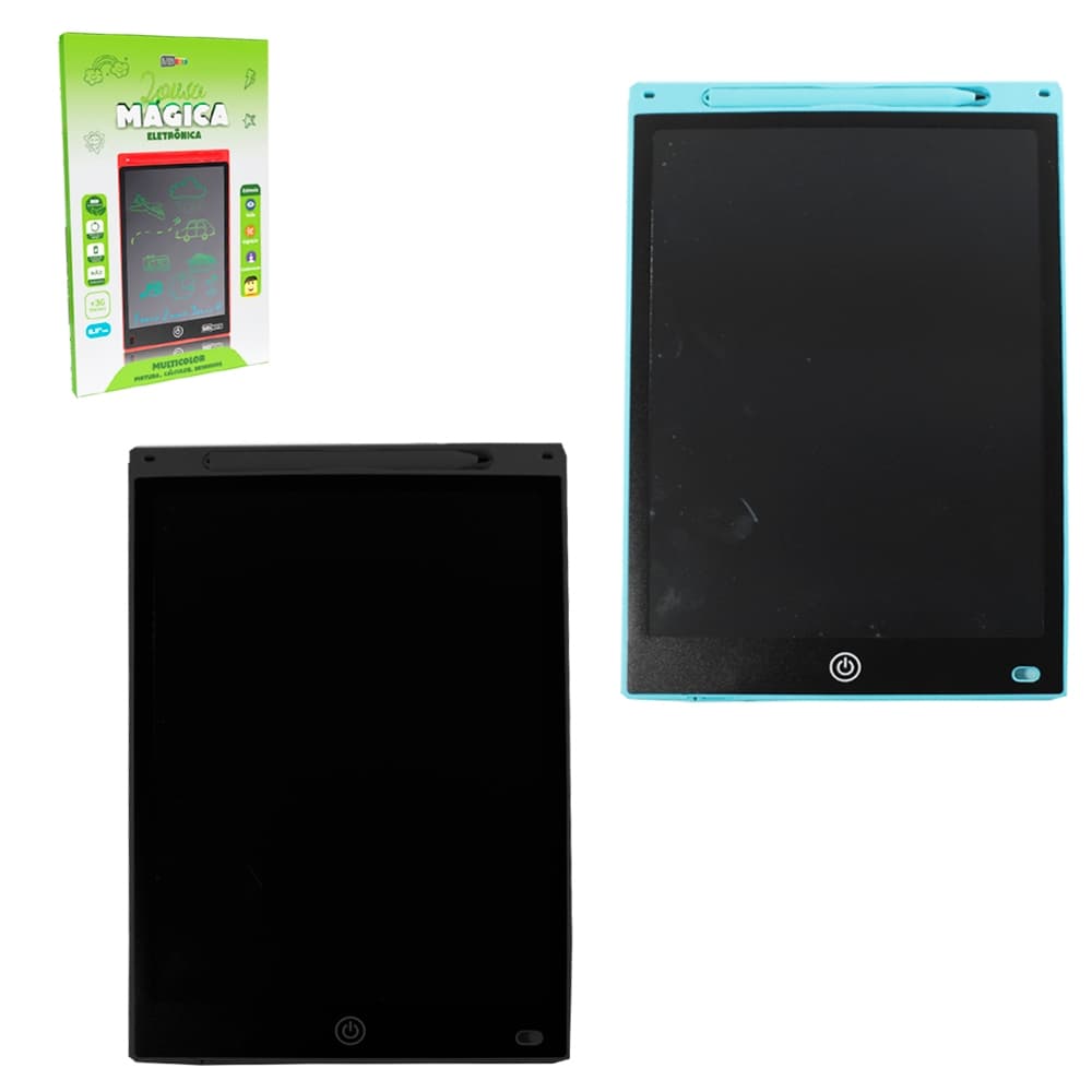 Lousa Mágica Eletrônica LCD colorido 8,5" 1 unidade MB Toys