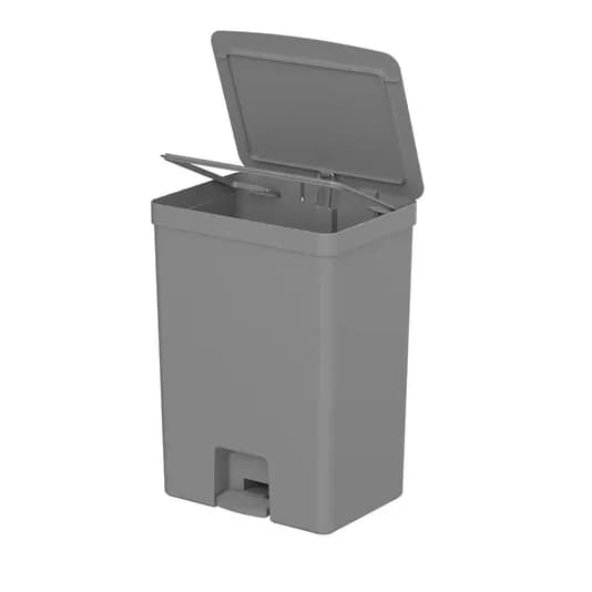 Lixeira Trium 50 Litros C/ Pedal Anel De Fixação P/ Saquinho