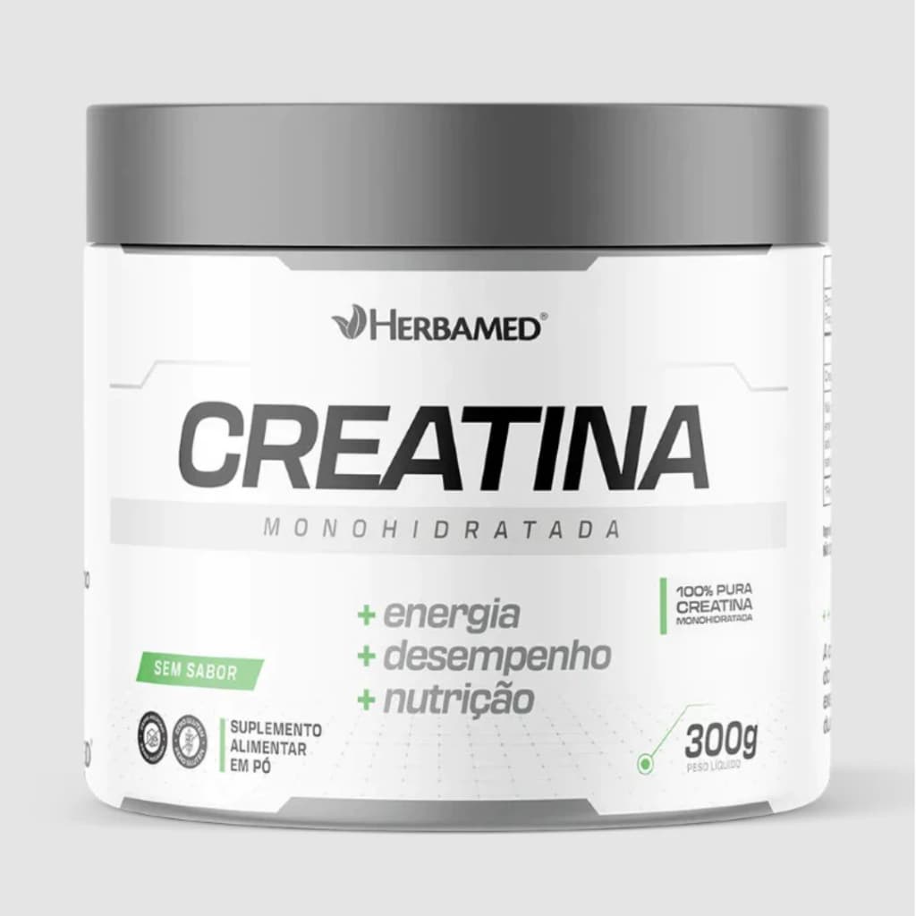 Creatina - 100% PURA - ALTA QUALIDADE - Monohidratada 300g - Herbamed