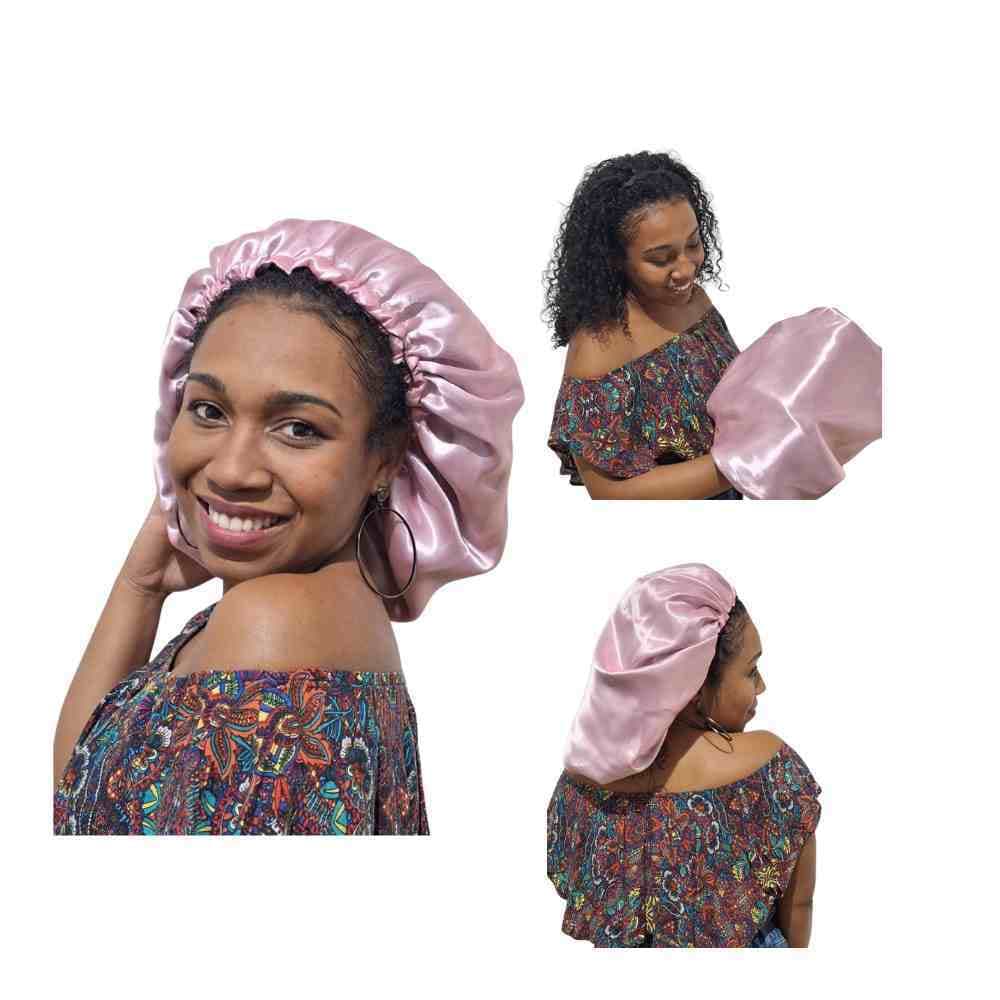 Touca Big EG Gigante Dupla Face Cetim Anti frizz Cachos De Alta Qualidade e Cabelos Hidratados Sempre