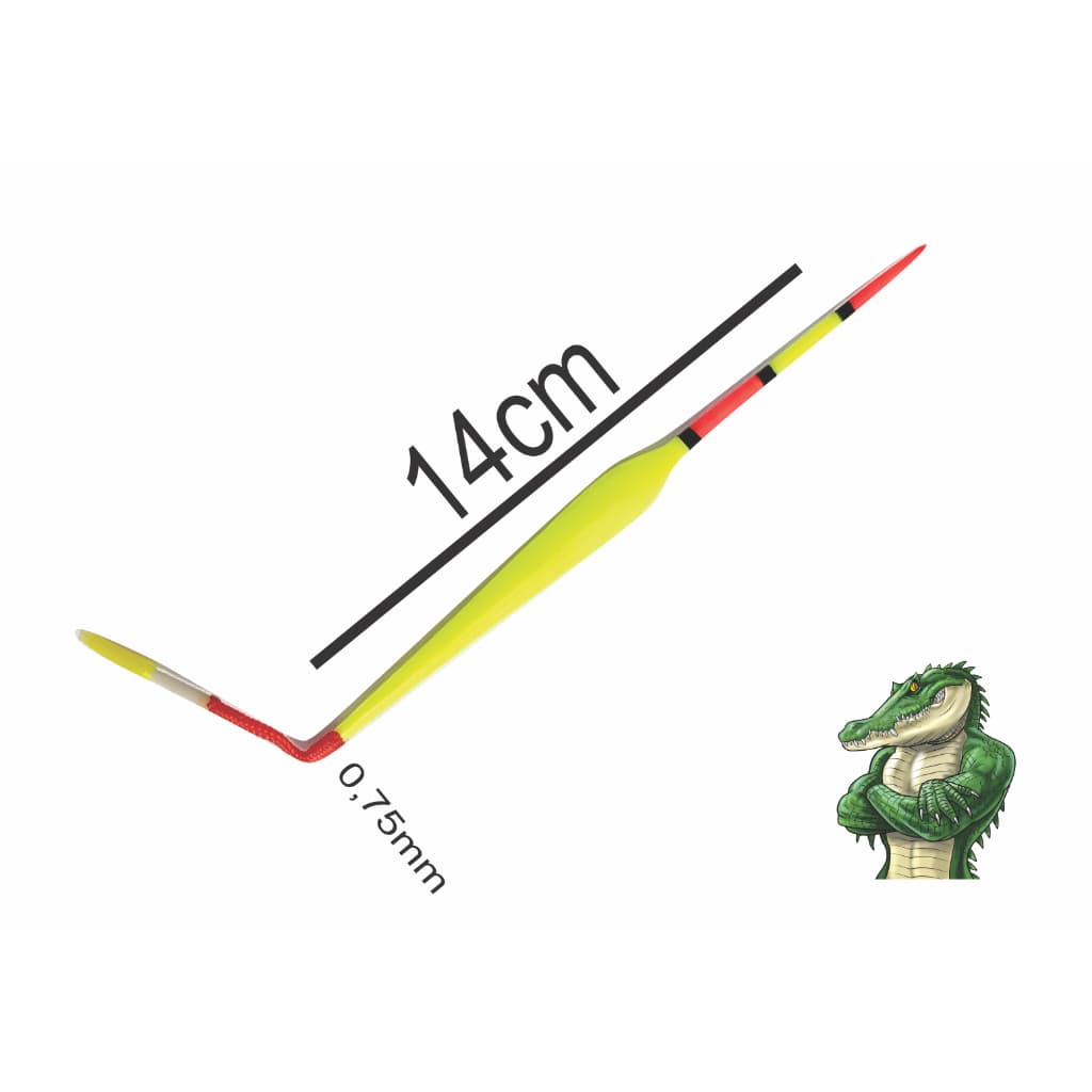Pena palito plastica para pesca de tilapia com 14 cm comp. kit com 10 pçl