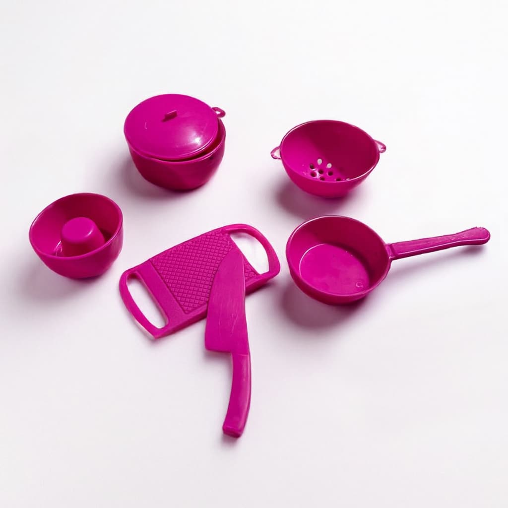 Kit Jogo Cozinha Brinquedo Infantil Panelinhas 7 Peças Fofo