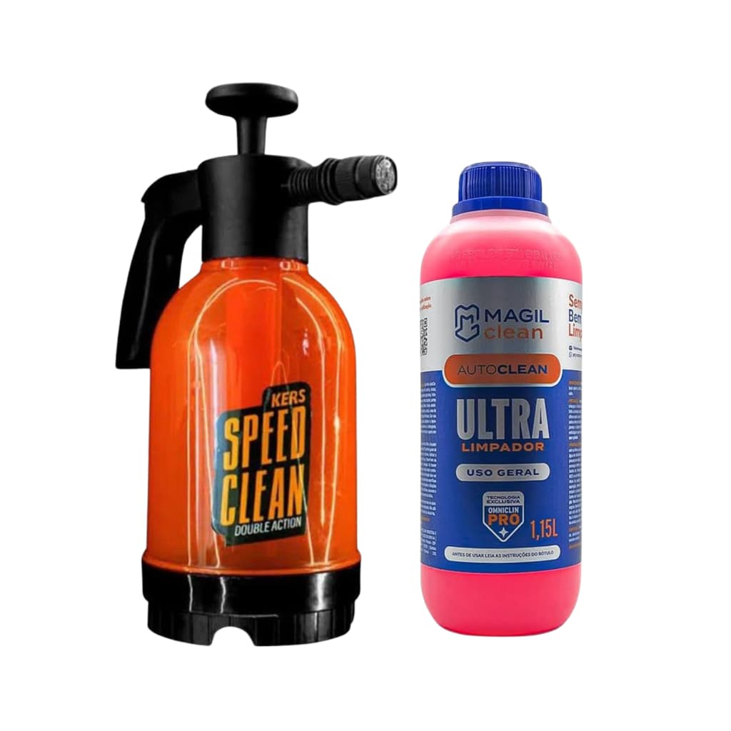 Snow FoamManual Speed Clean Kers 2 em 1 + Ultra Limpador Autoclean 1,15L Magil Clean
